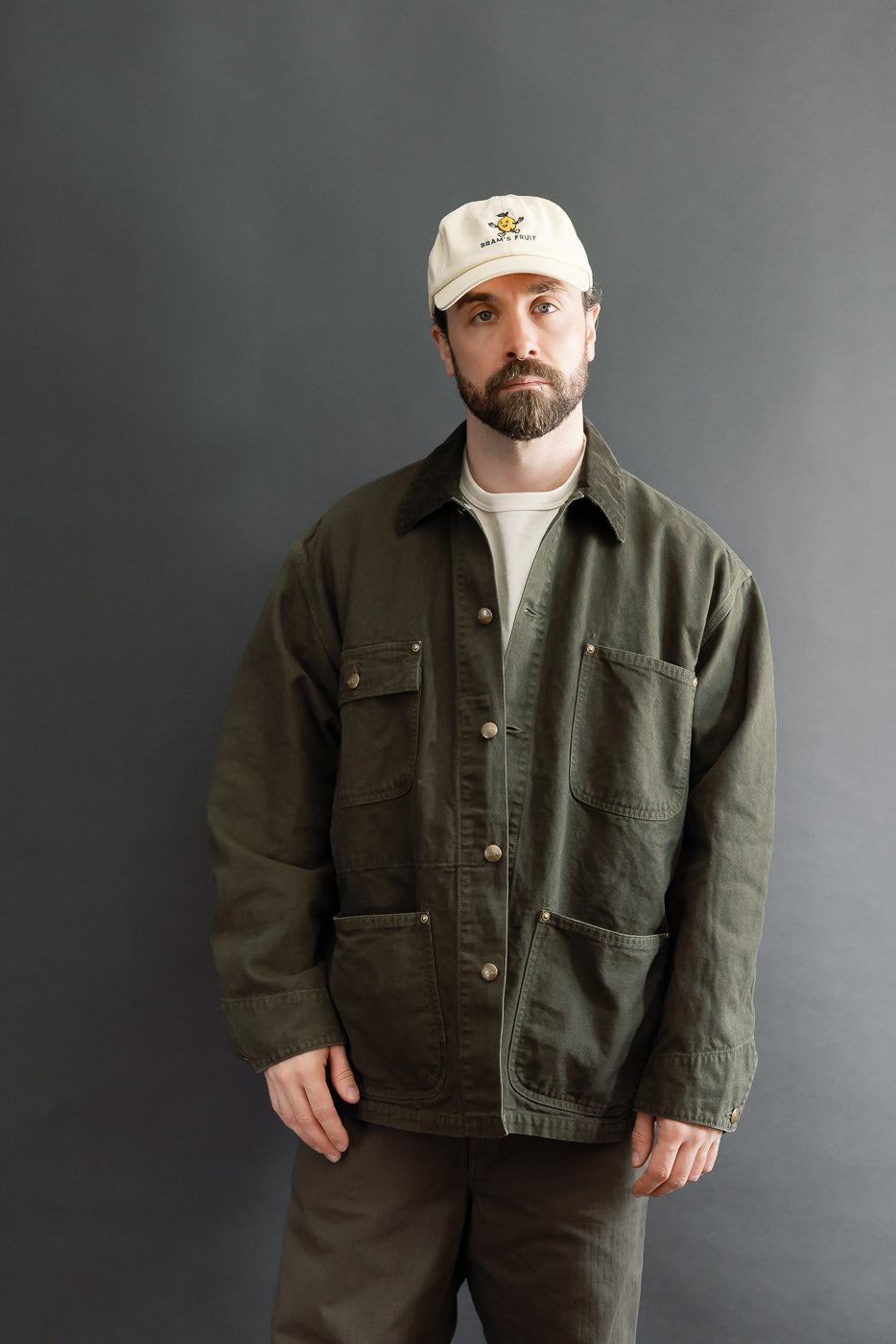 ジャケット・アウター HANDMADE pocket coat/2colors_no0490 01-6034-52S - Relaxed Fit Coverall Jacket - Coffee Brown Stone | Dant