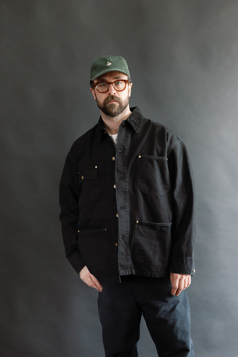 01-6034-61S - Relaxed Fit Coverall Jacket - Black | Dant