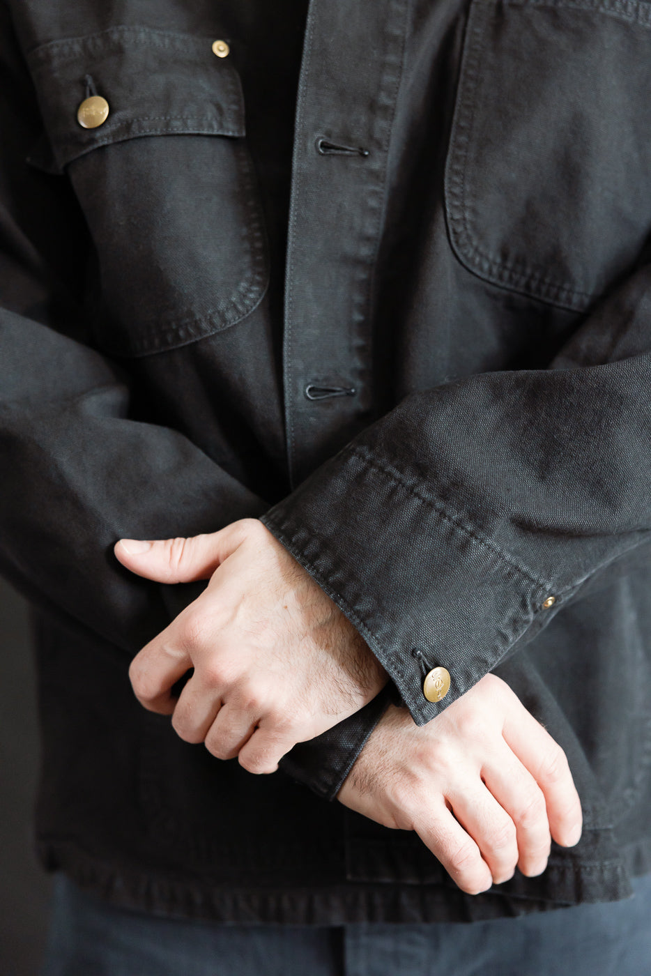 01-6034-61S - Relaxed Fit Coverall Jacket - Black | Dant