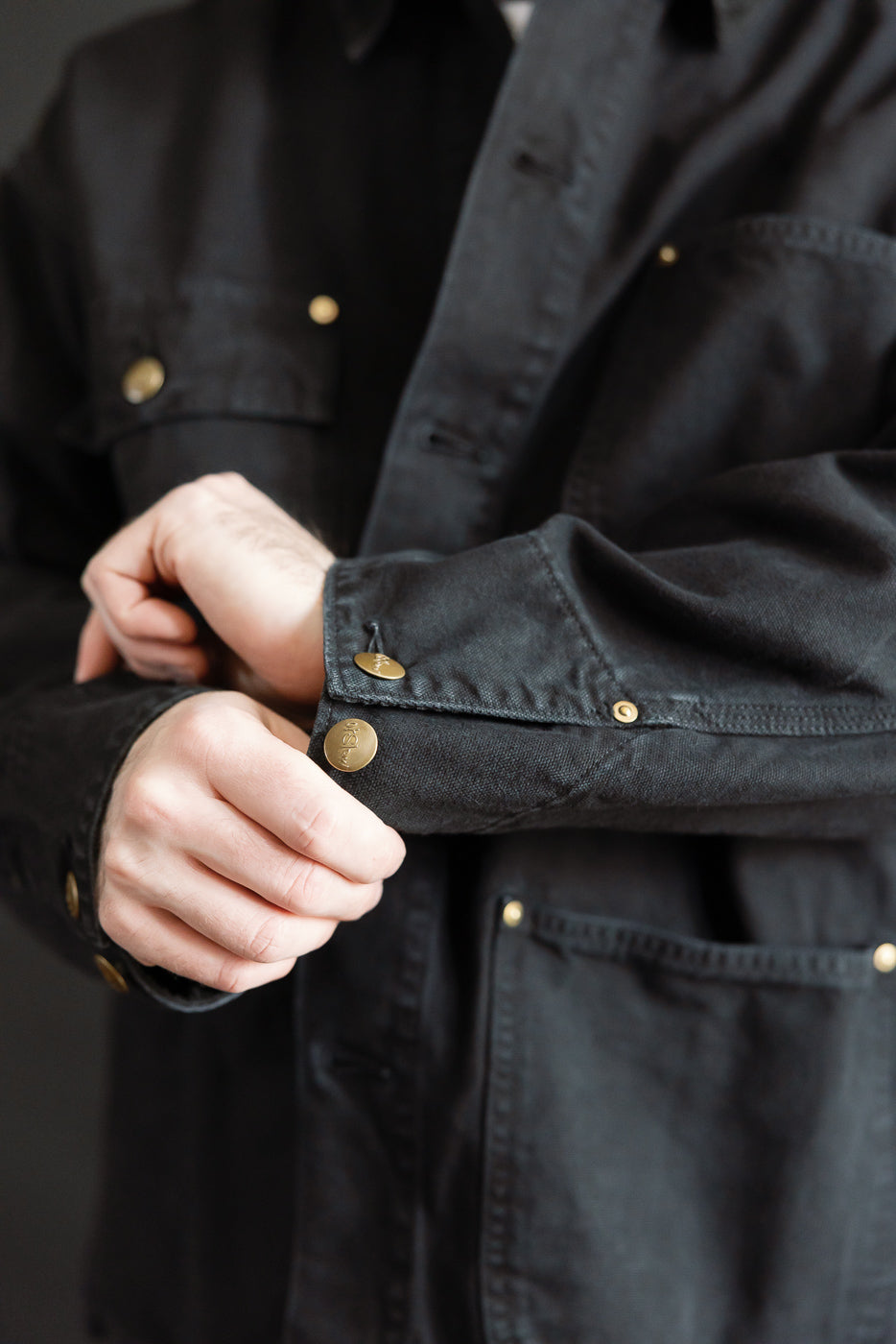 01-6034-61S - Relaxed Fit Coverall Jacket - Black | Dant