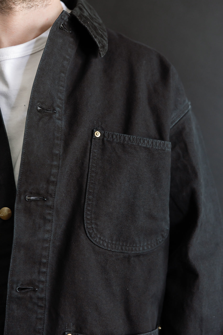 01-6034-61S - Relaxed Fit Coverall Jacket - Black | Dant