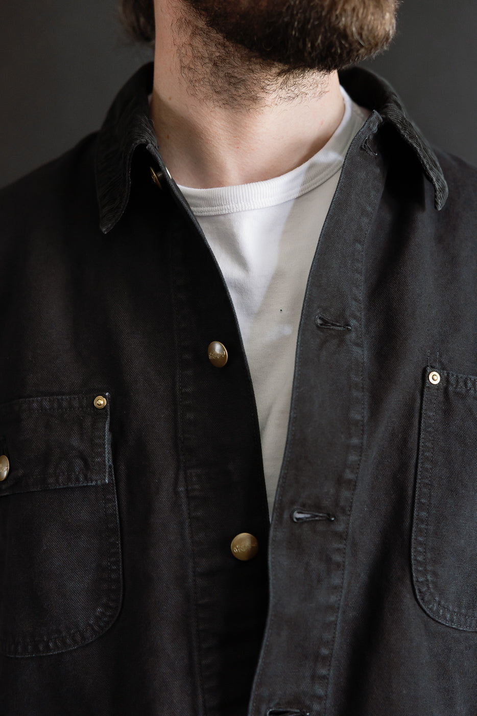 01-6034-61S - Relaxed Fit Coverall Jacket - Black | Dant