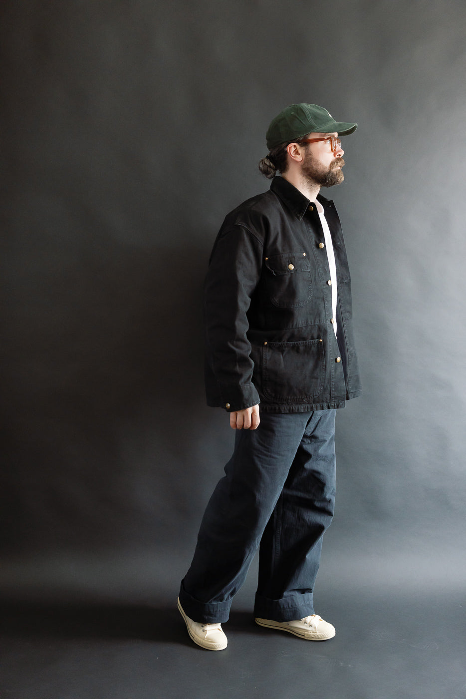 01-6034-61S - Relaxed Fit Coverall Jacket - Black | Dant