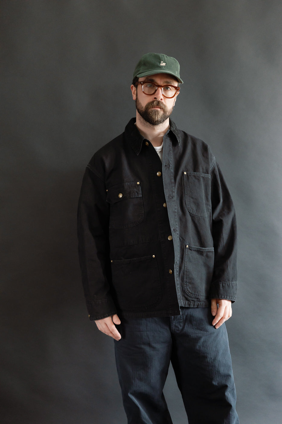 01-6034-61S - Relaxed Fit Coverall Jacket - Black | Dant