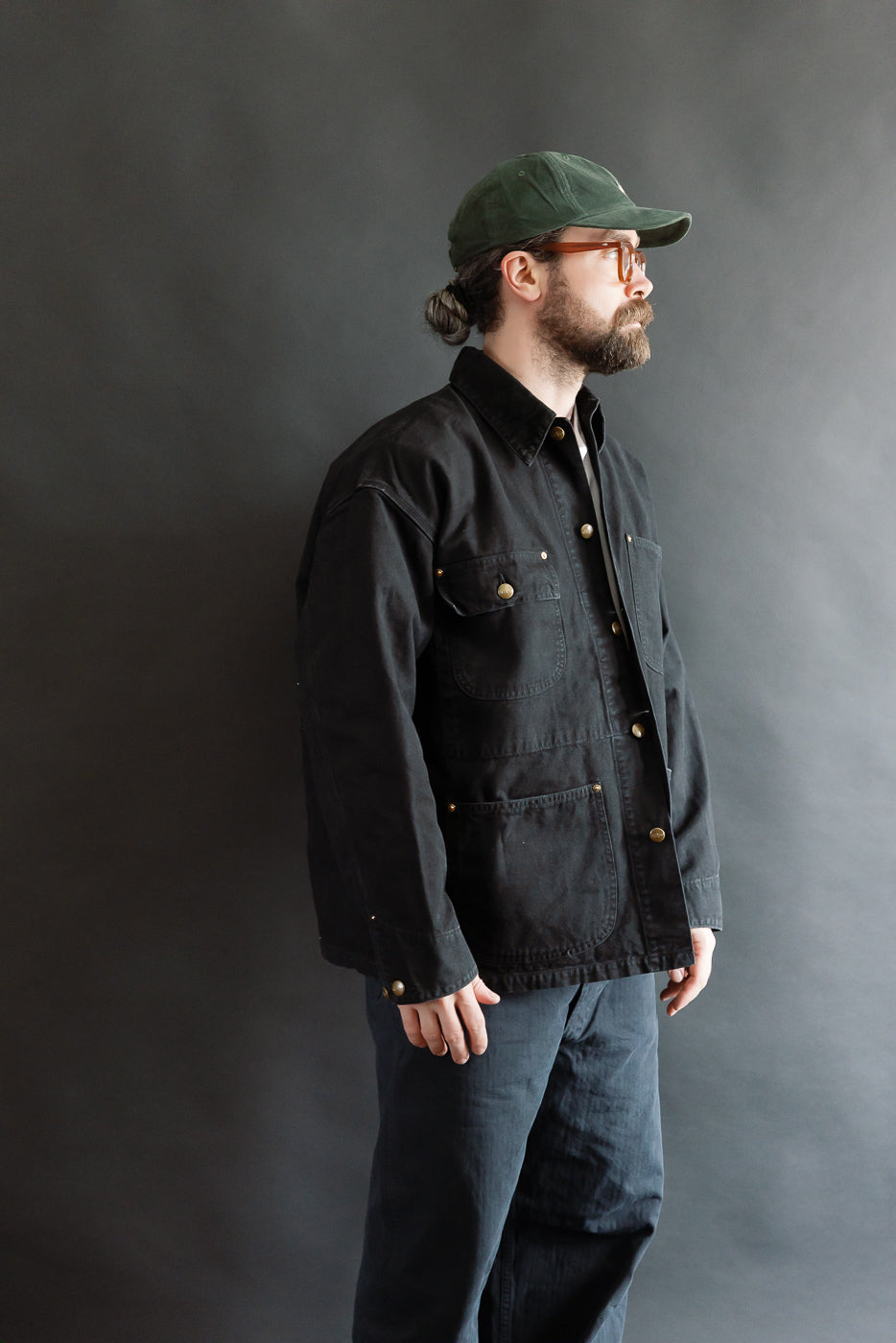 01-6034-61S - Relaxed Fit Coverall Jacket - Black | Dant