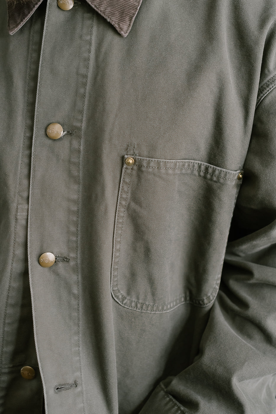 01-6034-76 - Relaxed Fit Coverall Jacket - Army Green