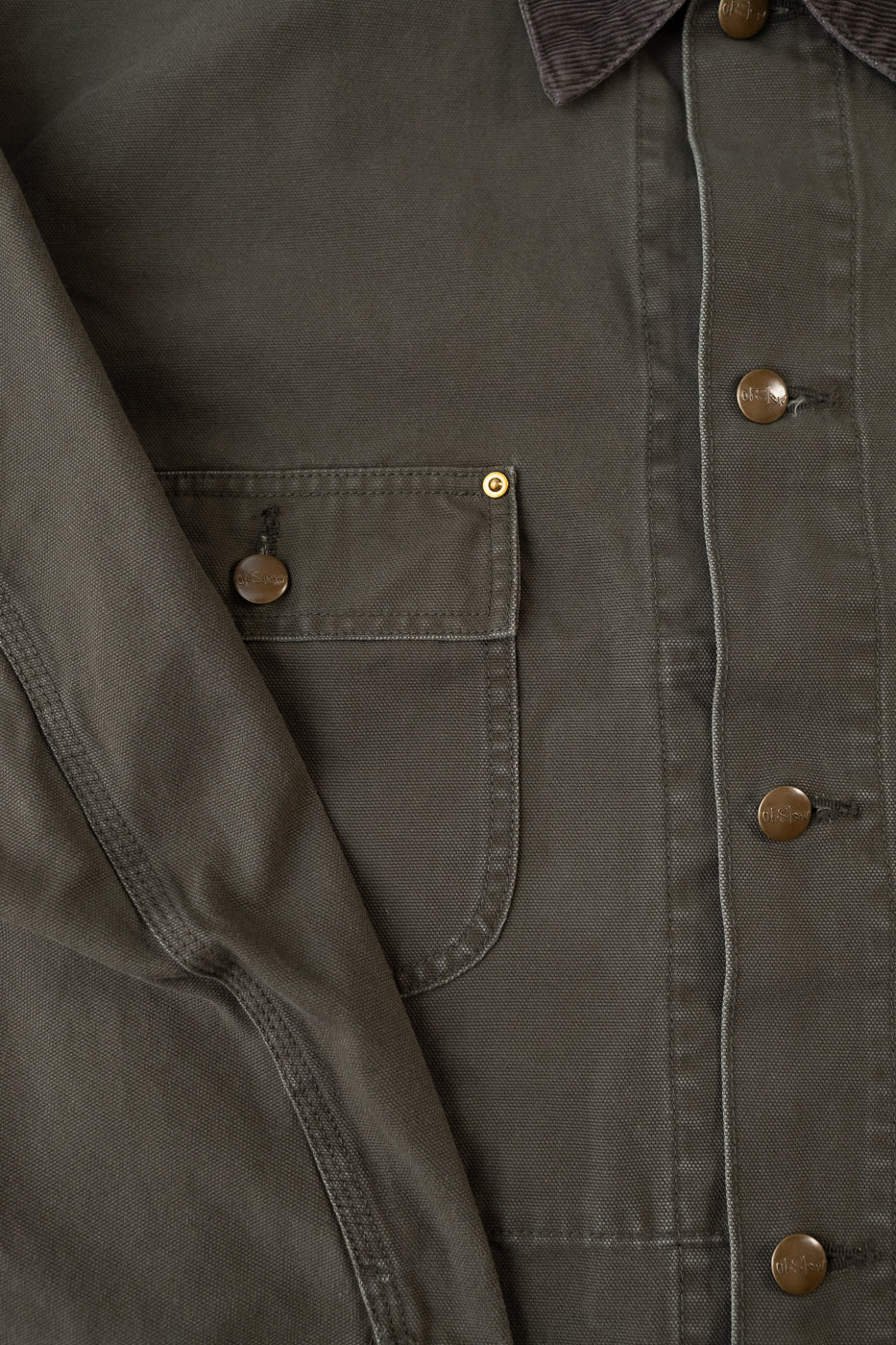 01-6034-76 - Relaxed Fit Coverall Jacket - Army Green