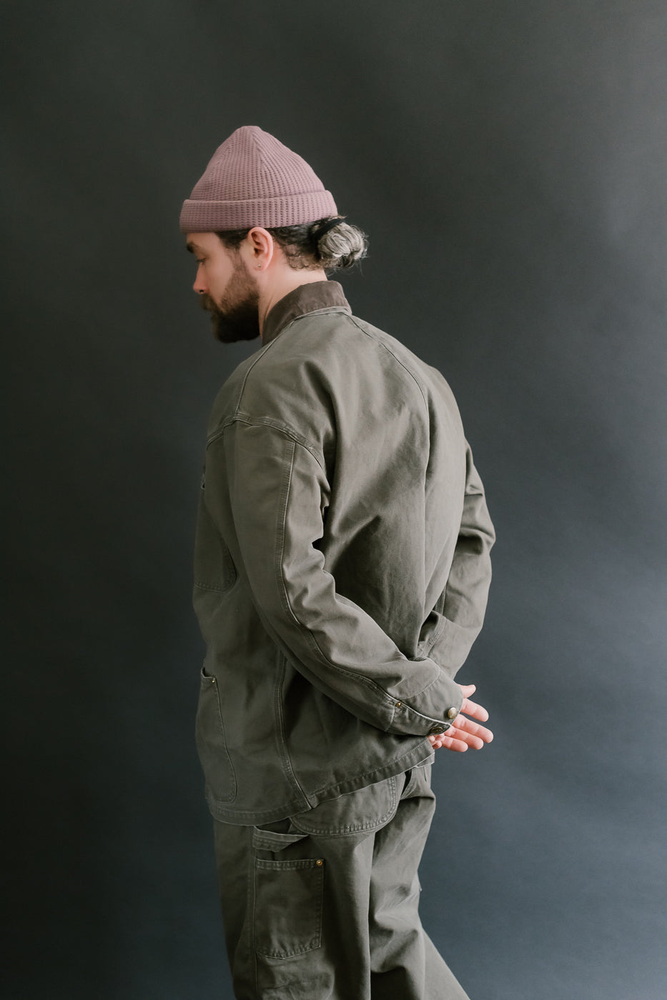 01-6034-76 - Relaxed Fit Coverall Jacket - Army Green