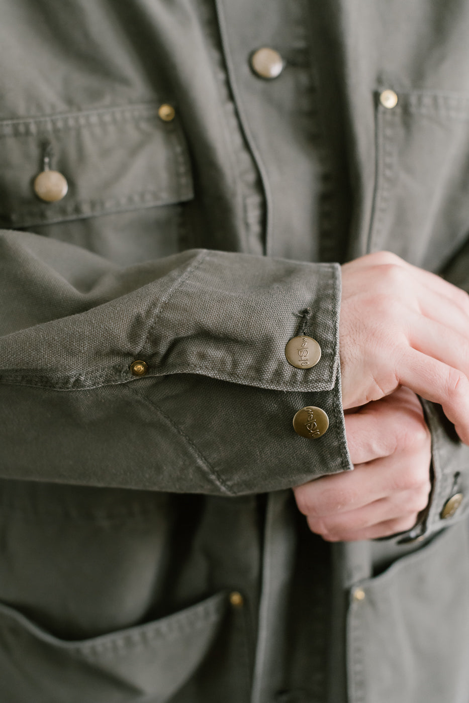 01-6034-76 - Relaxed Fit Coverall Jacket - Army Green