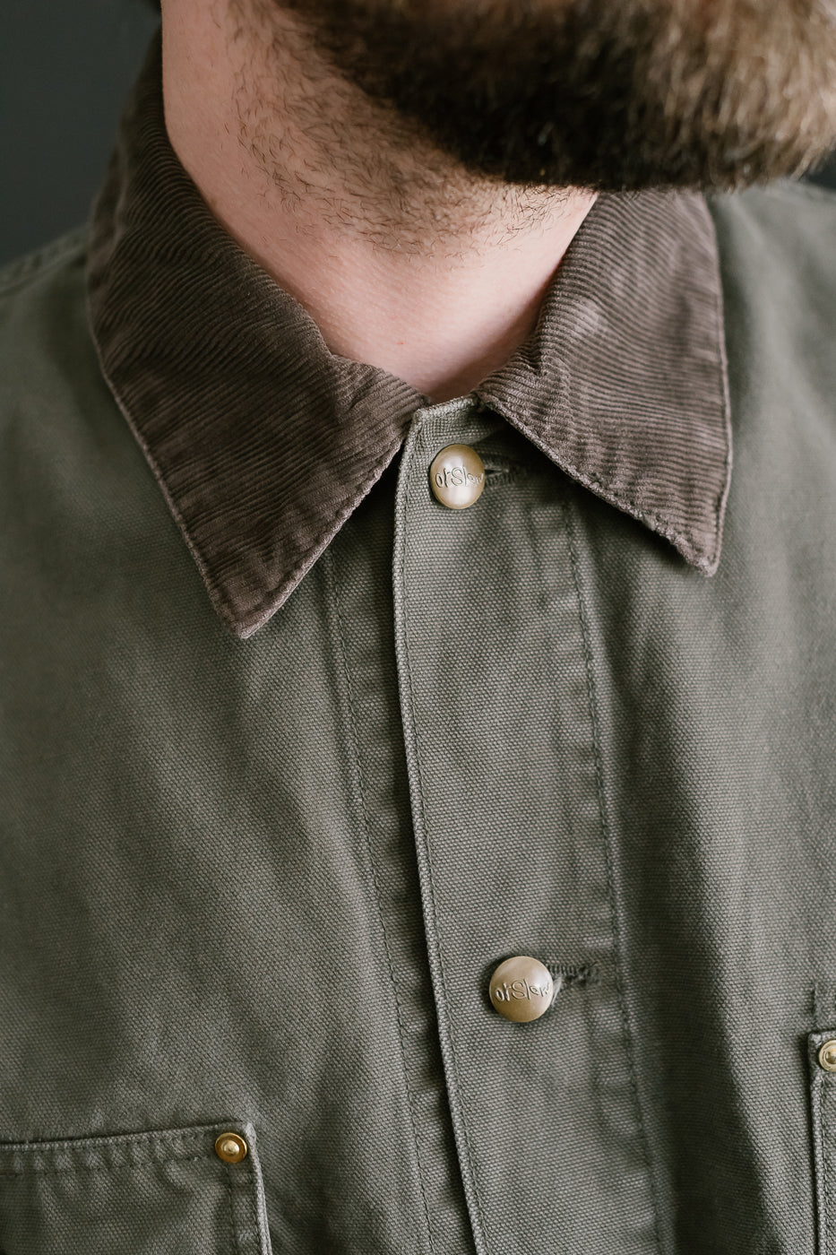 01-6034-76 - Relaxed Fit Coverall Jacket - Army Green