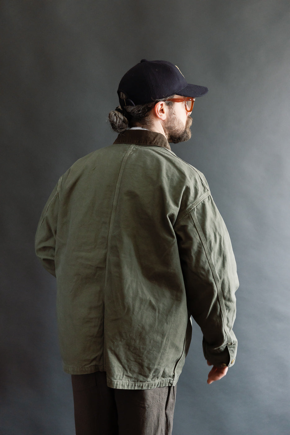 01-6034-76S - Relaxed Fit Coverall Jacket - Army Green | Dant