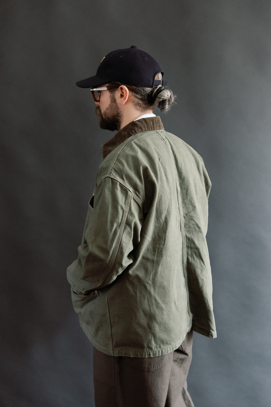 01-6034-76S - Relaxed Fit Coverall Jacket - Army Green | Dant