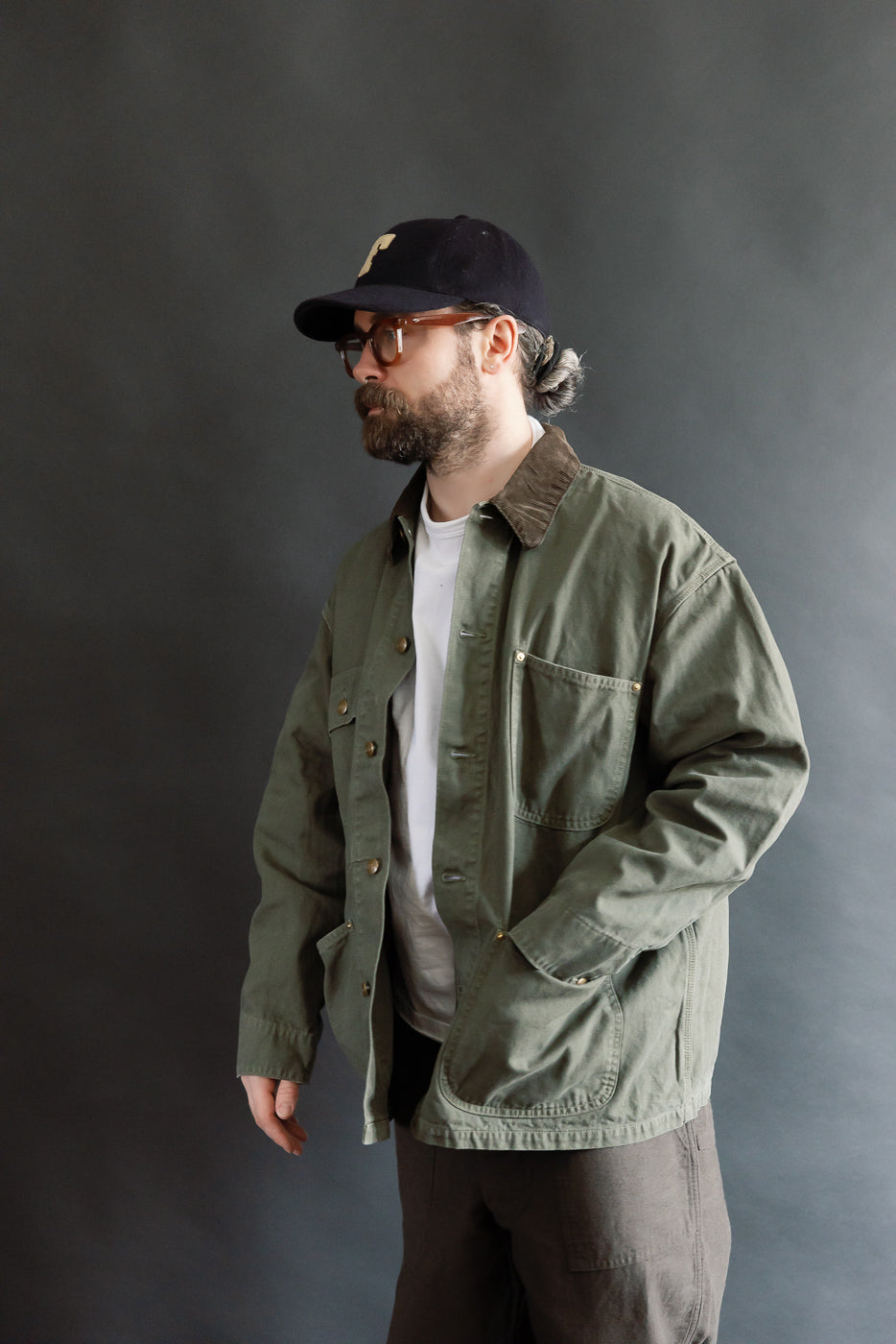 01-6034-76S - Relaxed Fit Coverall Jacket - Army Green | Dant