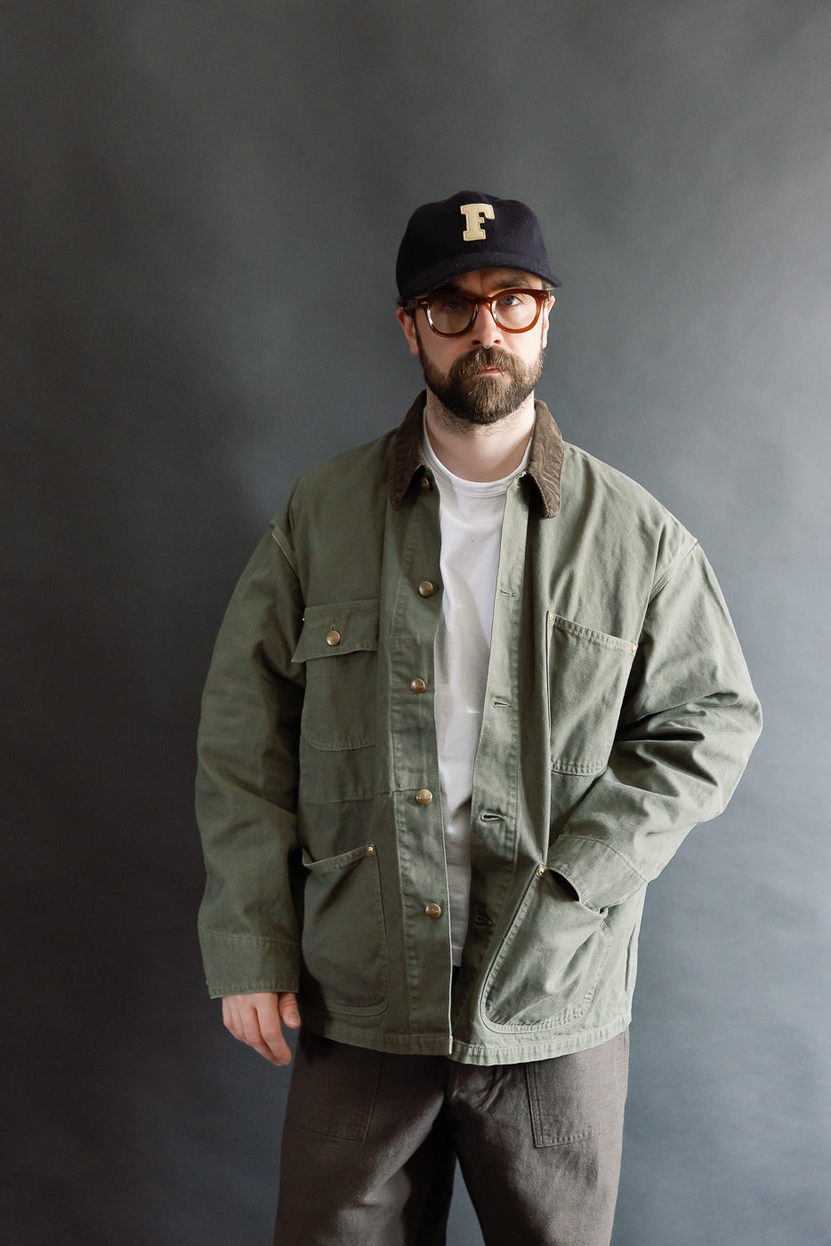 01-6034-76S - Relaxed Fit Coverall Jacket - Army Green | Dant