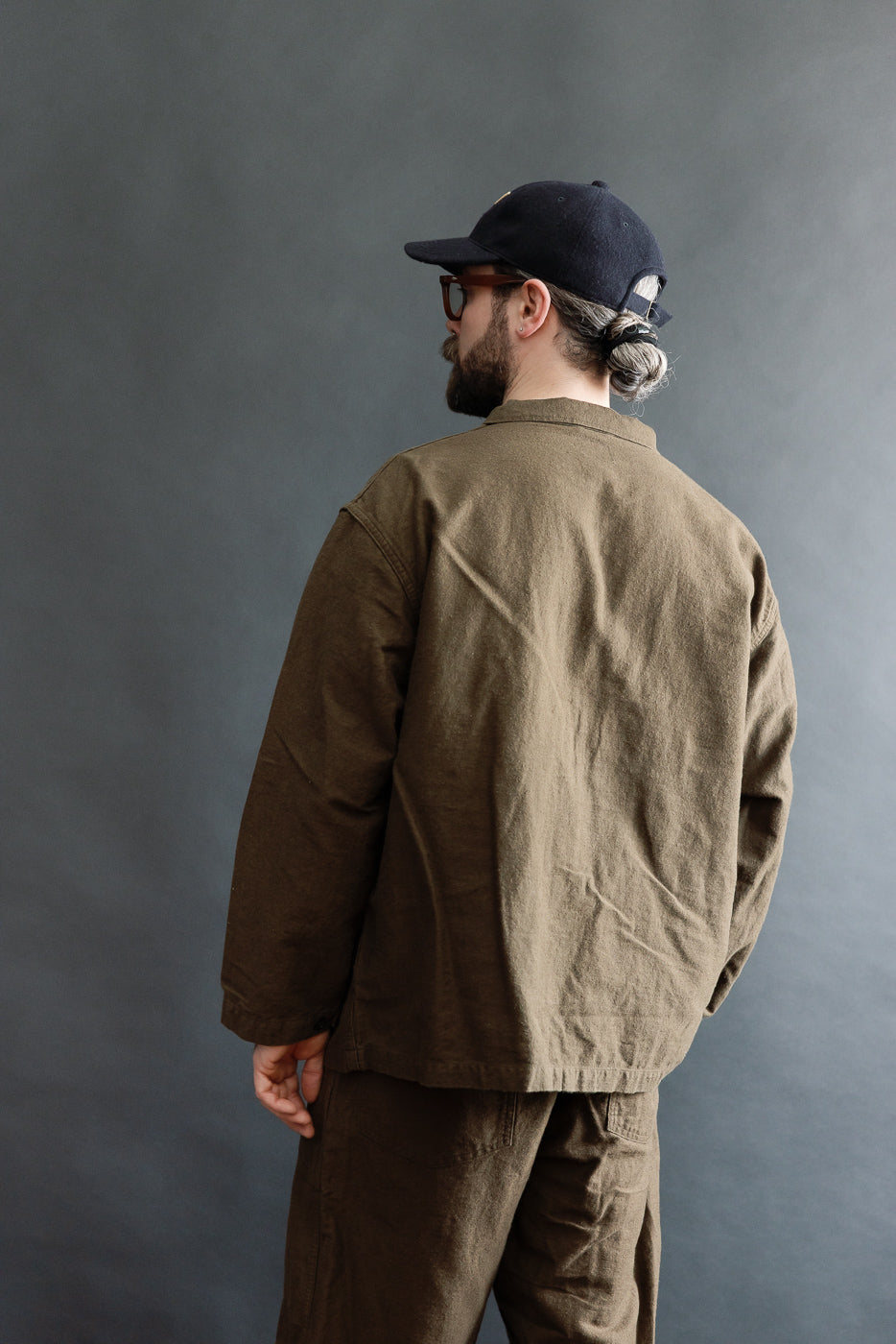 01-6061-52K - Moleskin Simple Work Jacket - Coffee Brown | Dant
