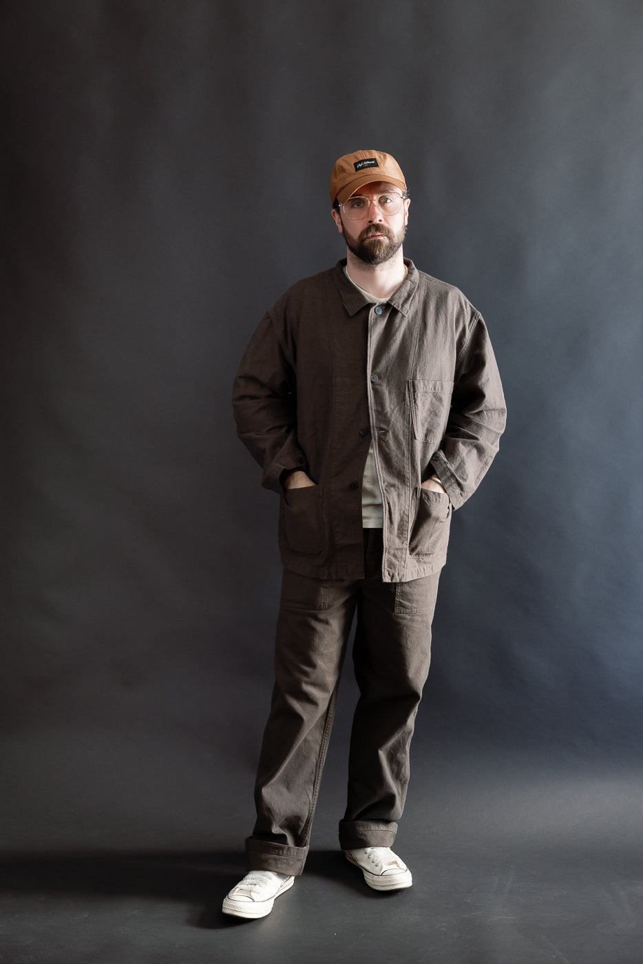 01-6061-60K - Moleskin Simple Work Jacket - Charcoal | Dant