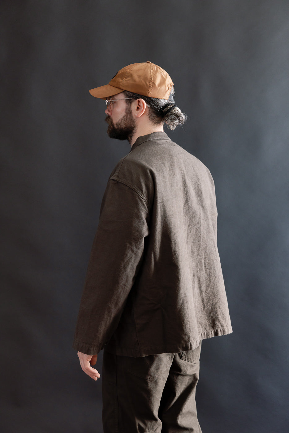 01-6061-60K - Moleskin Simple Work Jacket - Charcoal | Dant