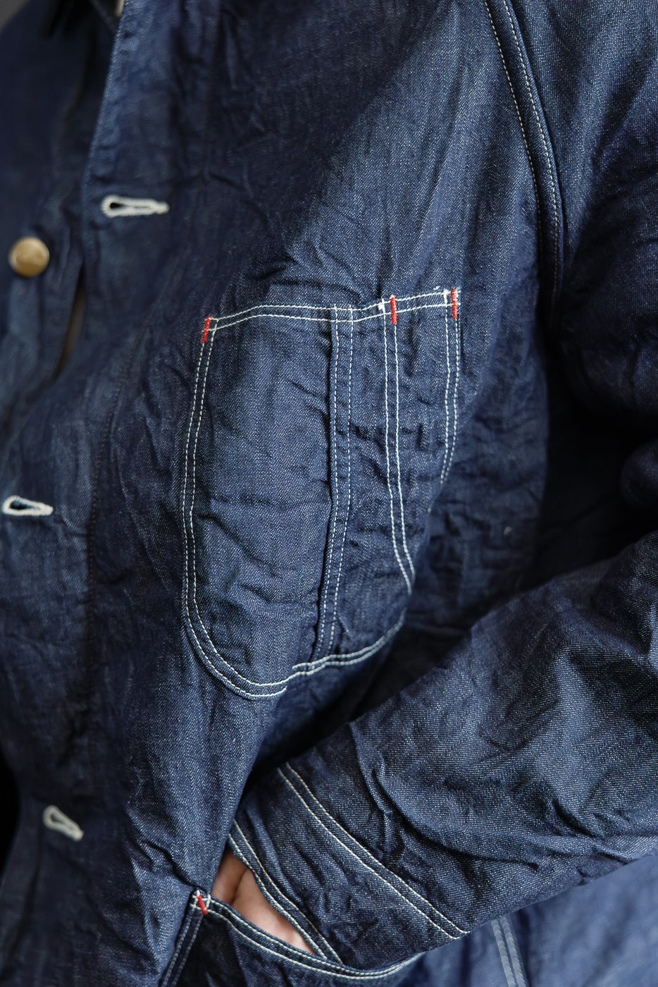 01-6144-81 - Wool Liner Relax Fit Denim Coverall - One Wash