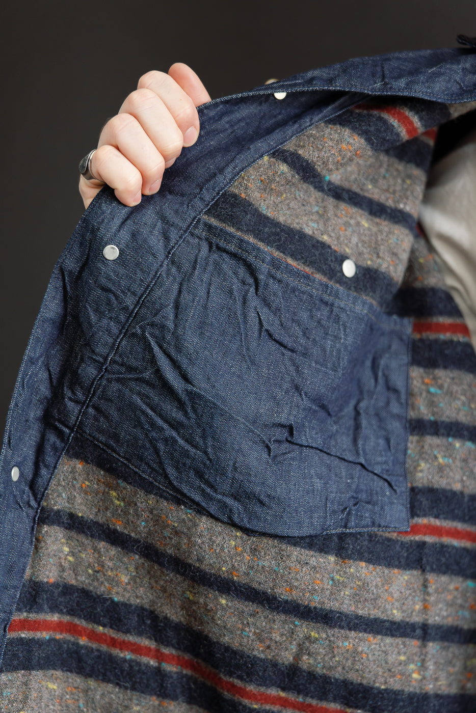 01-6144-81 - Wool Liner Relax Fit Denim Coverall - One Wash