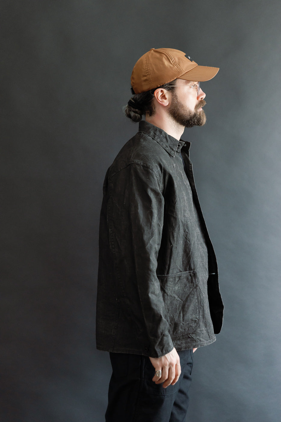 01-6250-61 - WWII 40's Sumi Coated Linen Coverall - Black | Dant