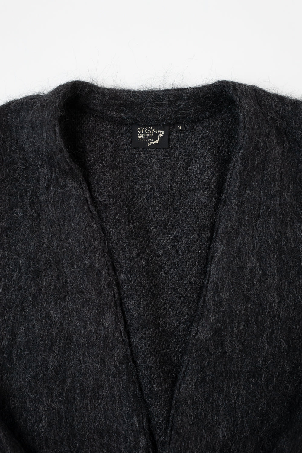 01-8037-50 - Mohair Cardigan - Charcoal Gray