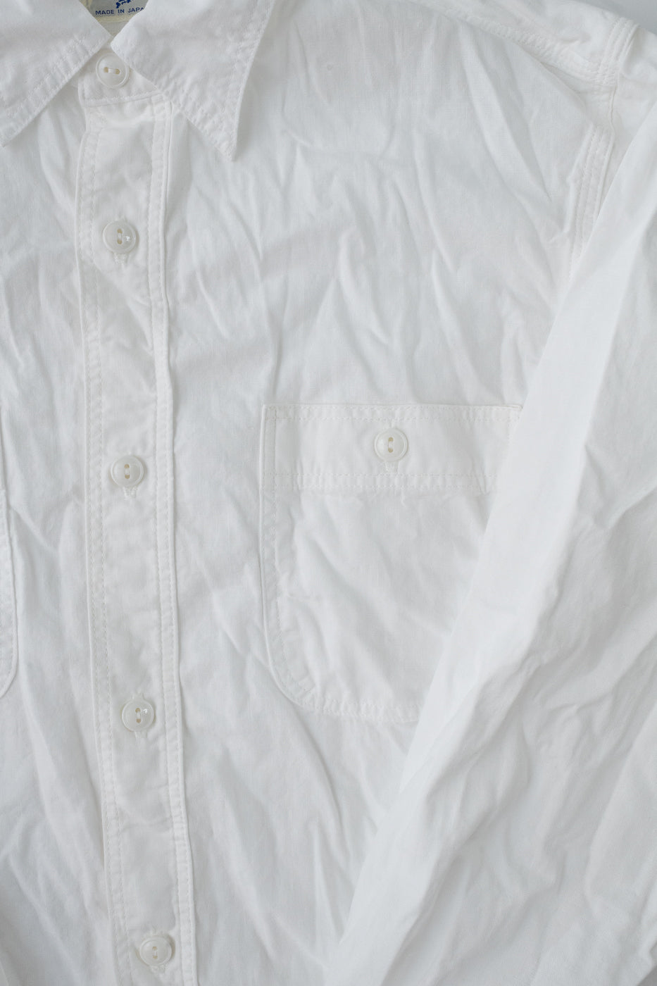 01-8070-69 - Lightweight Chambray Slim Fit Work Shirt - White | Dant