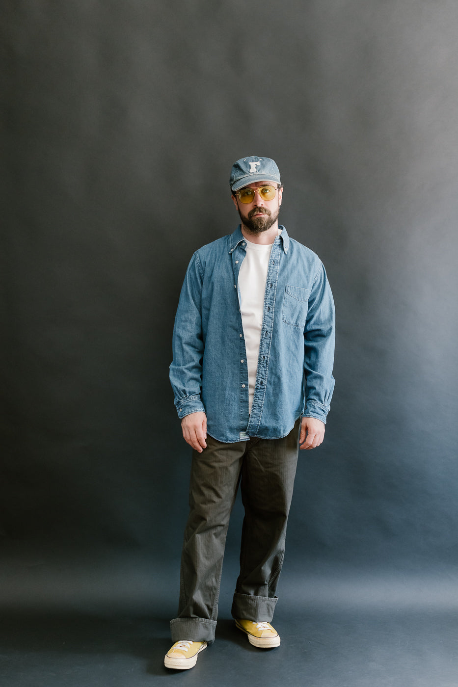 01-8112-95 - Button Down Denim Shirt - Used Wash