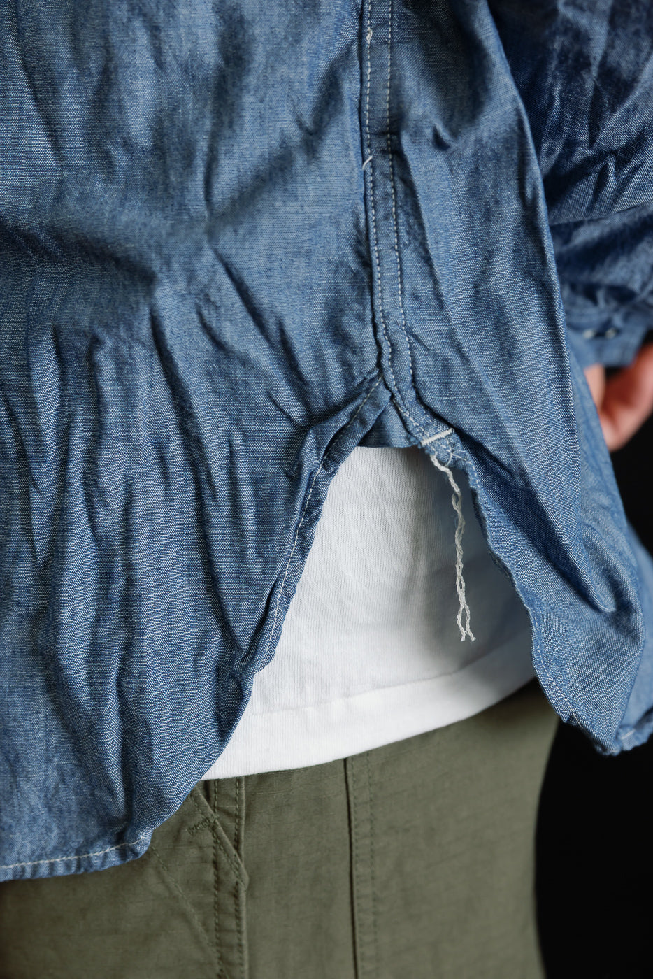 01-8270-84 - Relaxed Fit Chambray Work Shirt - Indigo | Dant