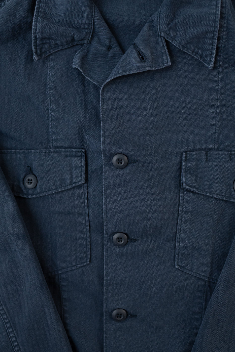 01-8346-02 - 4-Pocket Fatigue Shirt Herringbone Twill - Navy