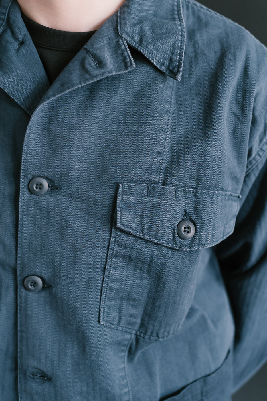 01-8346-02 - 4-Pocket Fatigue Shirt Herringbone Twill - Navy