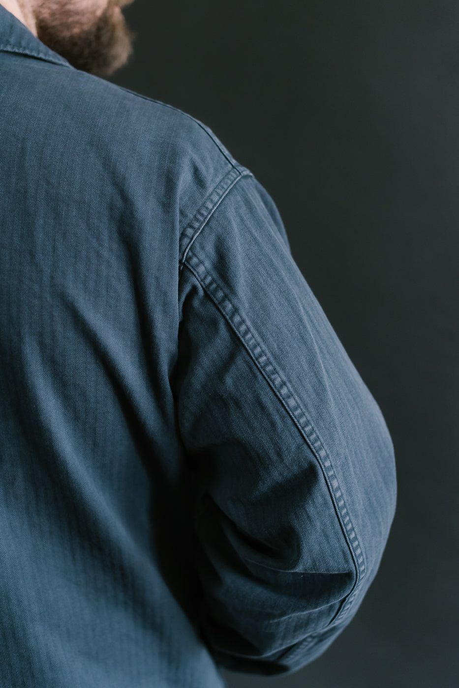 01-8346-02 - 4-Pocket Fatigue Shirt Herringbone Twill - Navy