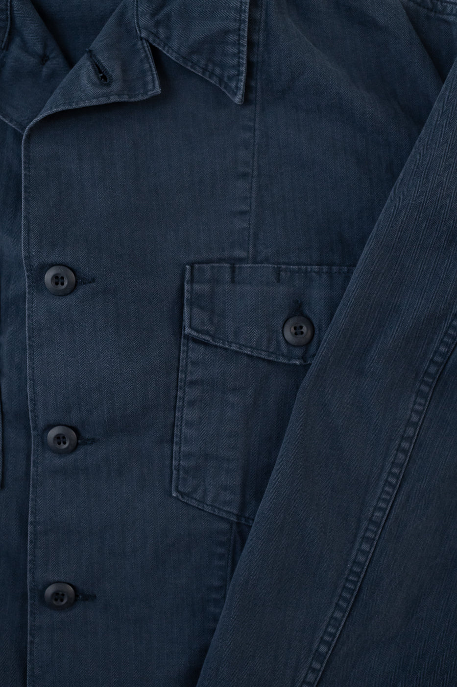 01-8346-02 - 4-Pocket Fatigue Shirt Herringbone Twill - Navy