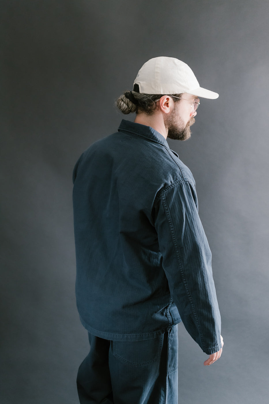 01-8346-02 - 4-Pocket Fatigue Shirt Herringbone Twill - Navy