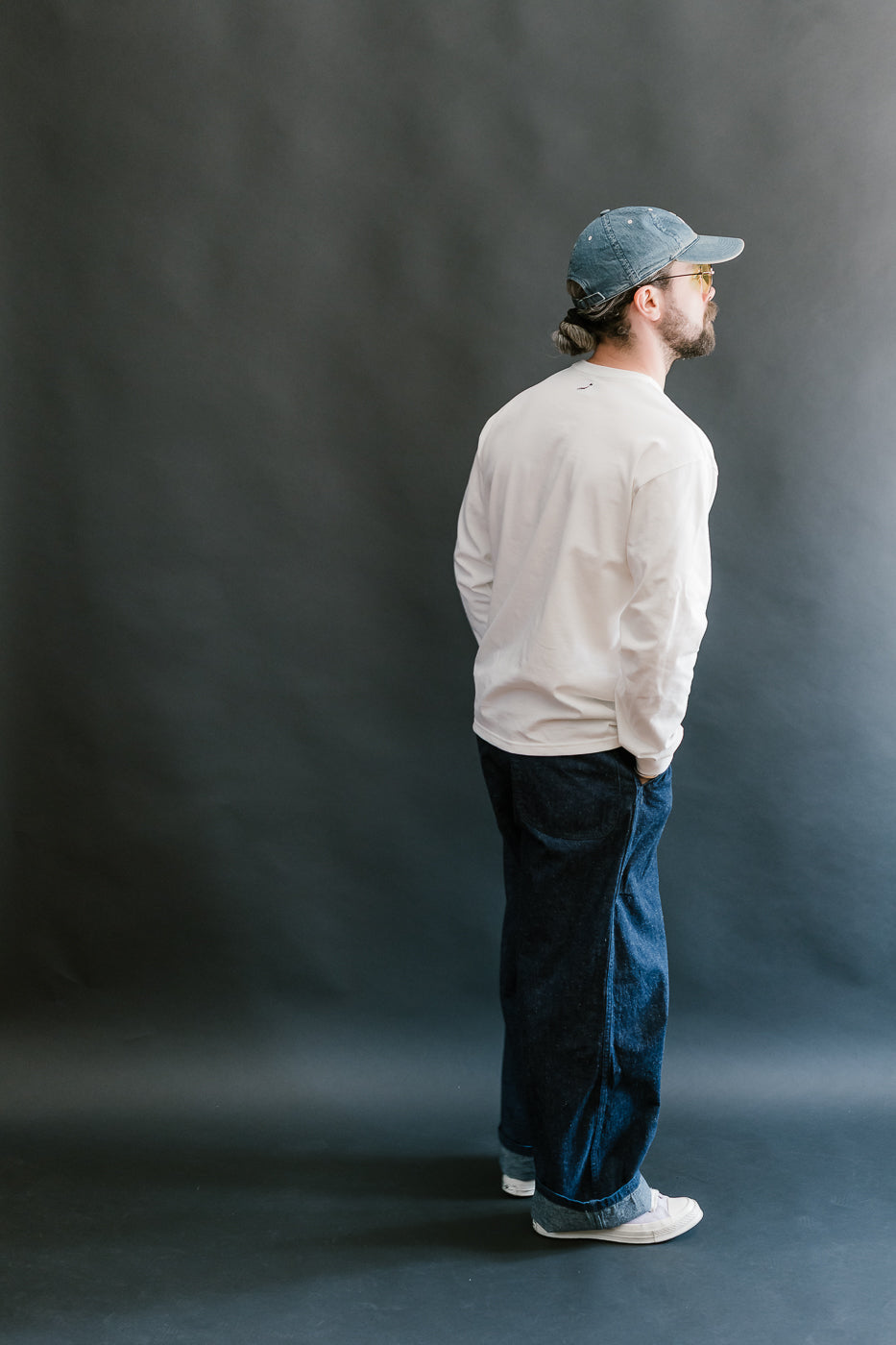 01-V5130-81 - US Navy Denim Wide Fit Selvedge Utility Pants - Indigo OW