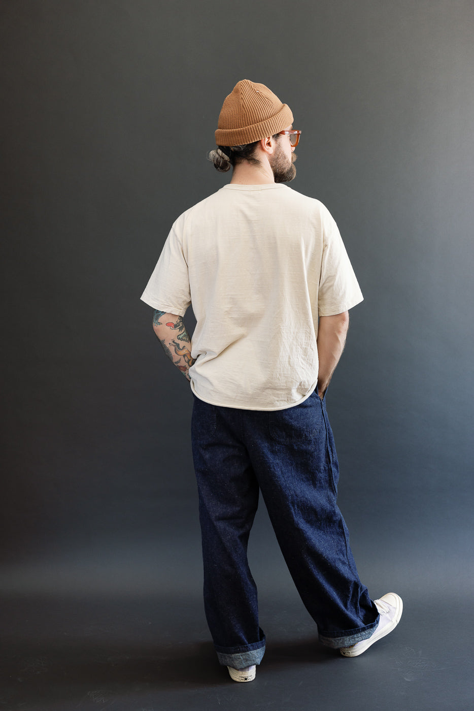 01-V5130-81K - US Navy Denim Wide Fit Selvedge Utility Pants