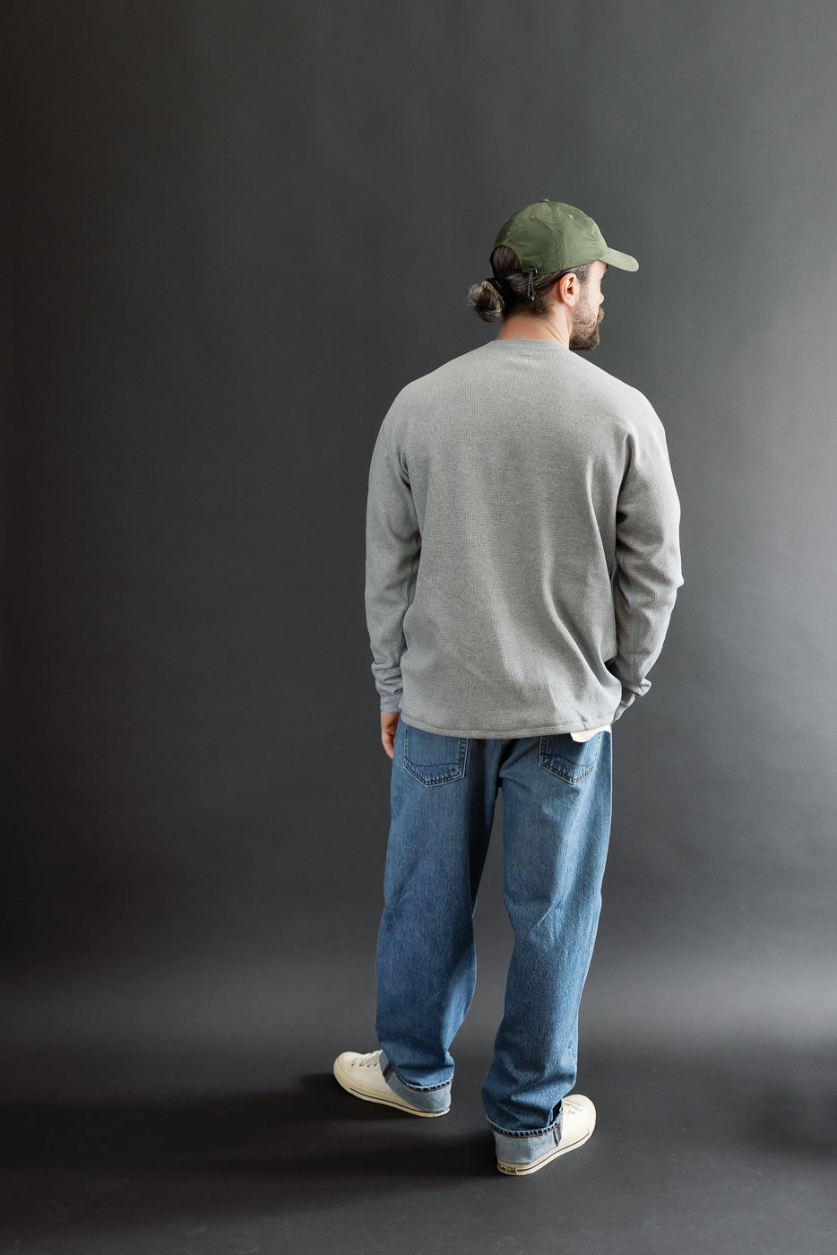 Full body back view of a 5'9