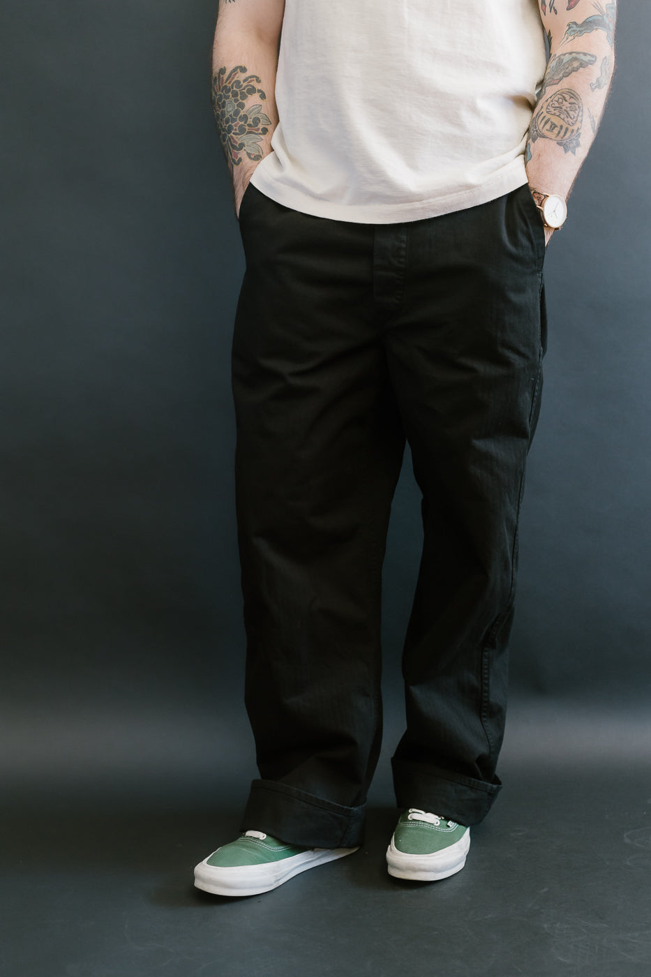03-5011-61 - Wide French Work Pant - Black