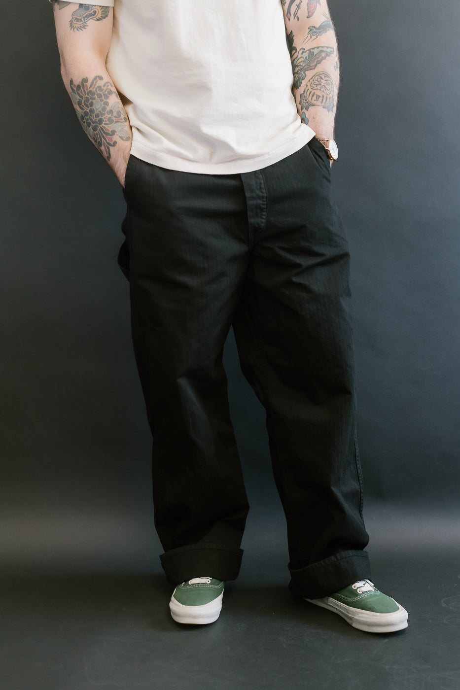 03-5011-61 - Wide French Work Pant - Black