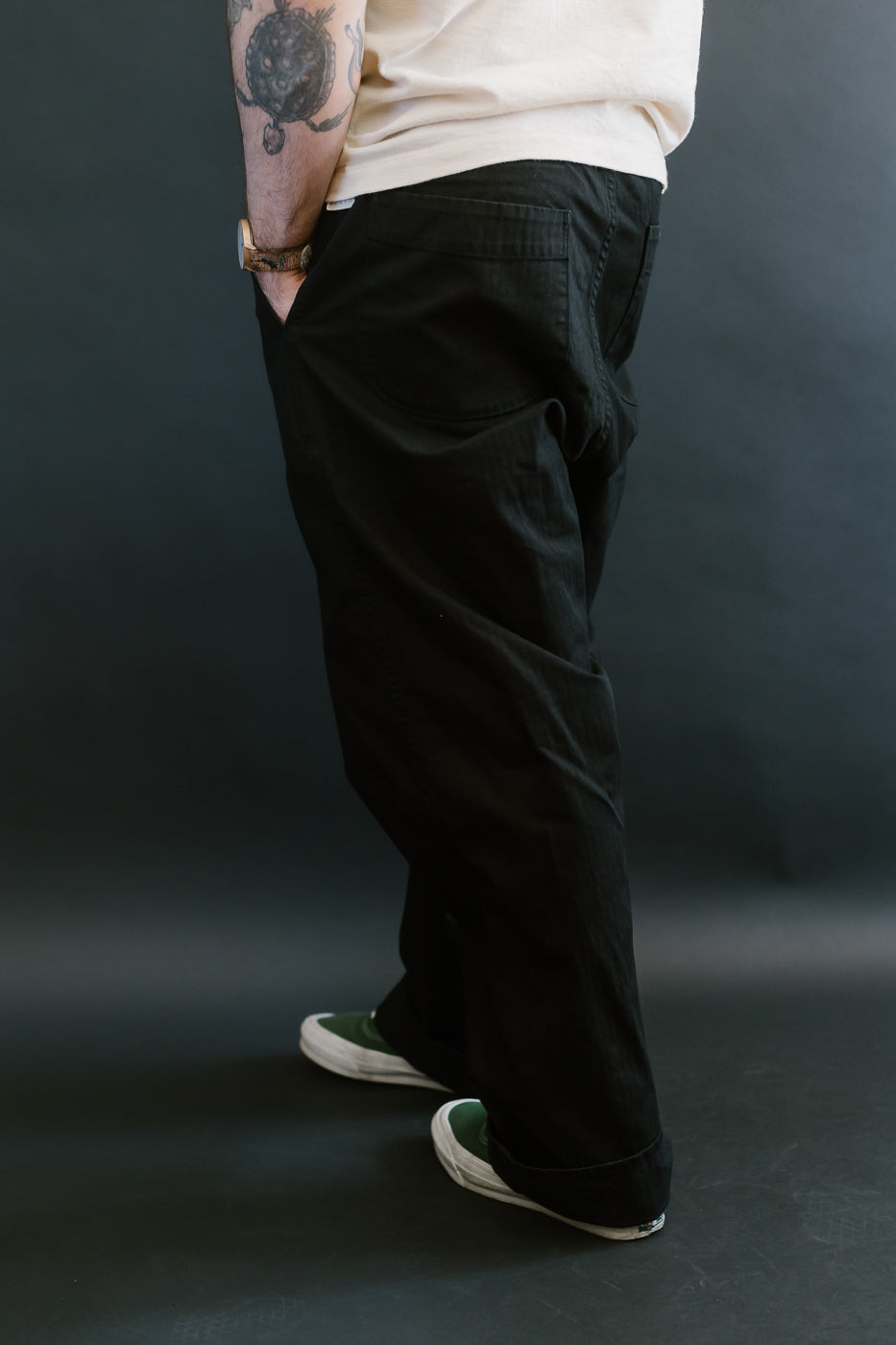 03-5011-61 - Wide French Work Pant - Black