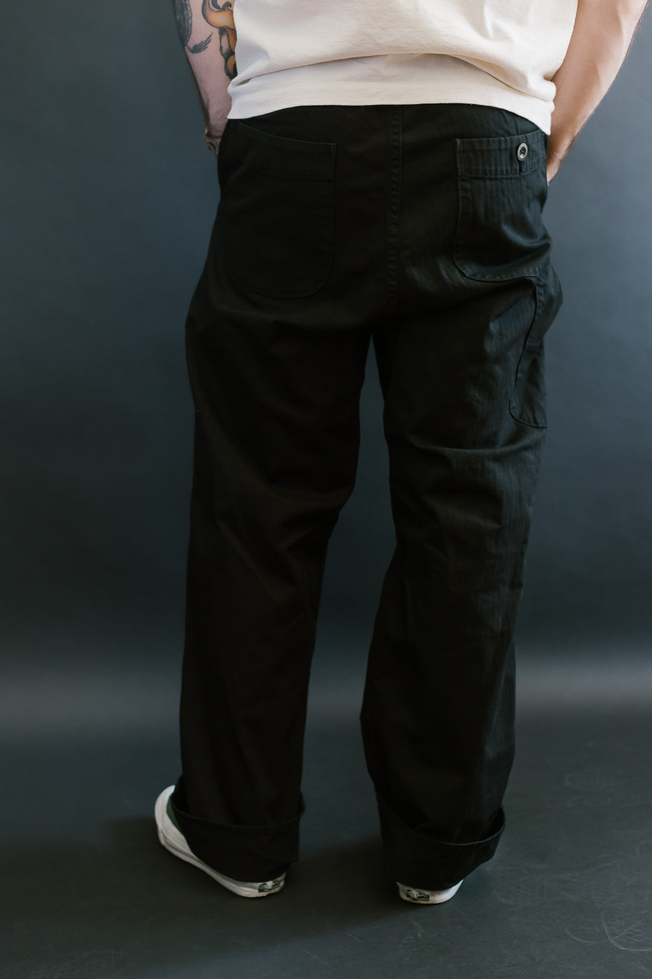 03-5011-61 - Wide French Work Pant - Black