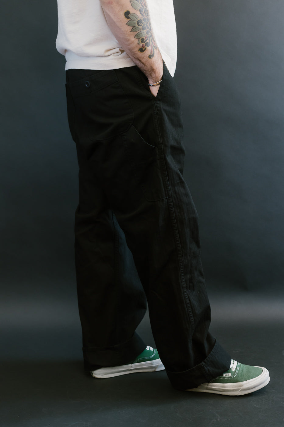 03-5011-61 - Wide French Work Pant - Black