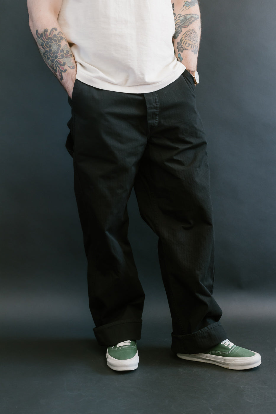 03-5011-61 - Wide French Work Pant - Black