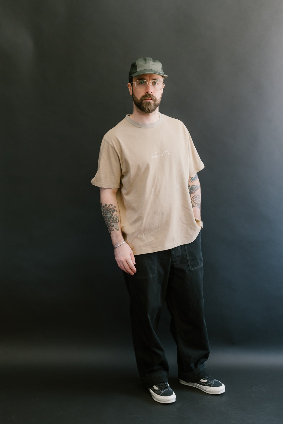 01-5103-61 - Herringbone Summer Fatigue Pants - Black