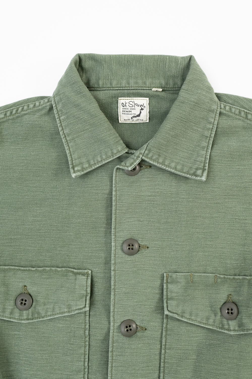03-8045-216 - Fatigue Shirt Reverse Sateen - Vintage Washed Olive