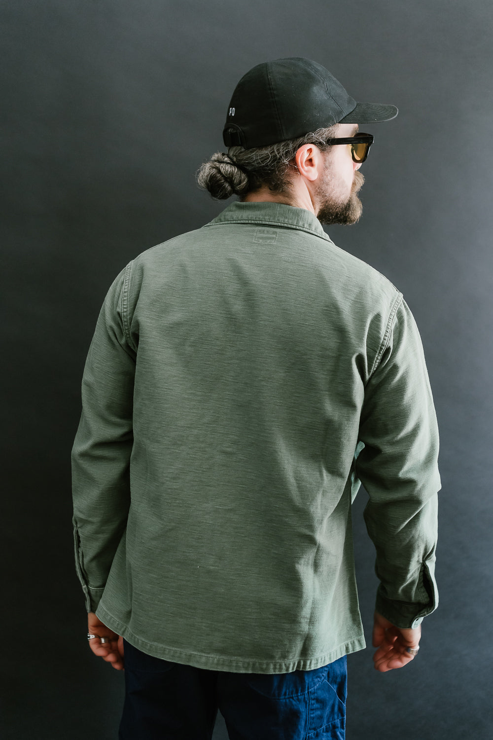 03-8045-216 - Fatigue Shirt Reverse Sateen - Vintage Washed Olive