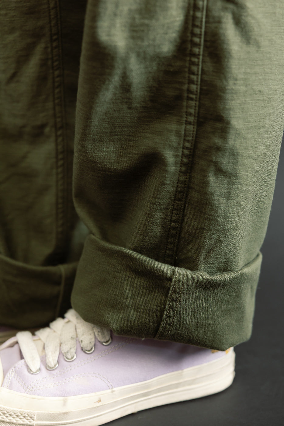 03-V5002-77 - Fatigue Pants Reverse Sateen - Vintage Fit - Dark Olive
