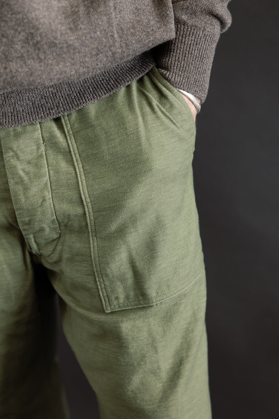 03-V5002-77 - Fatigue Pants Reverse Sateen - Vintage Fit - Dark Olive