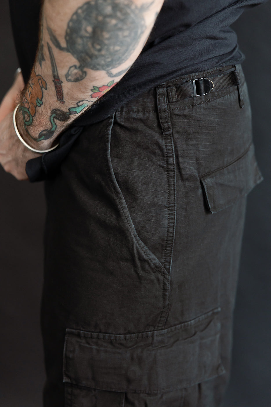 03-V5260RIP-61S - 6-Pocket Ripstop Cargo Trousers - Vintage Fit
