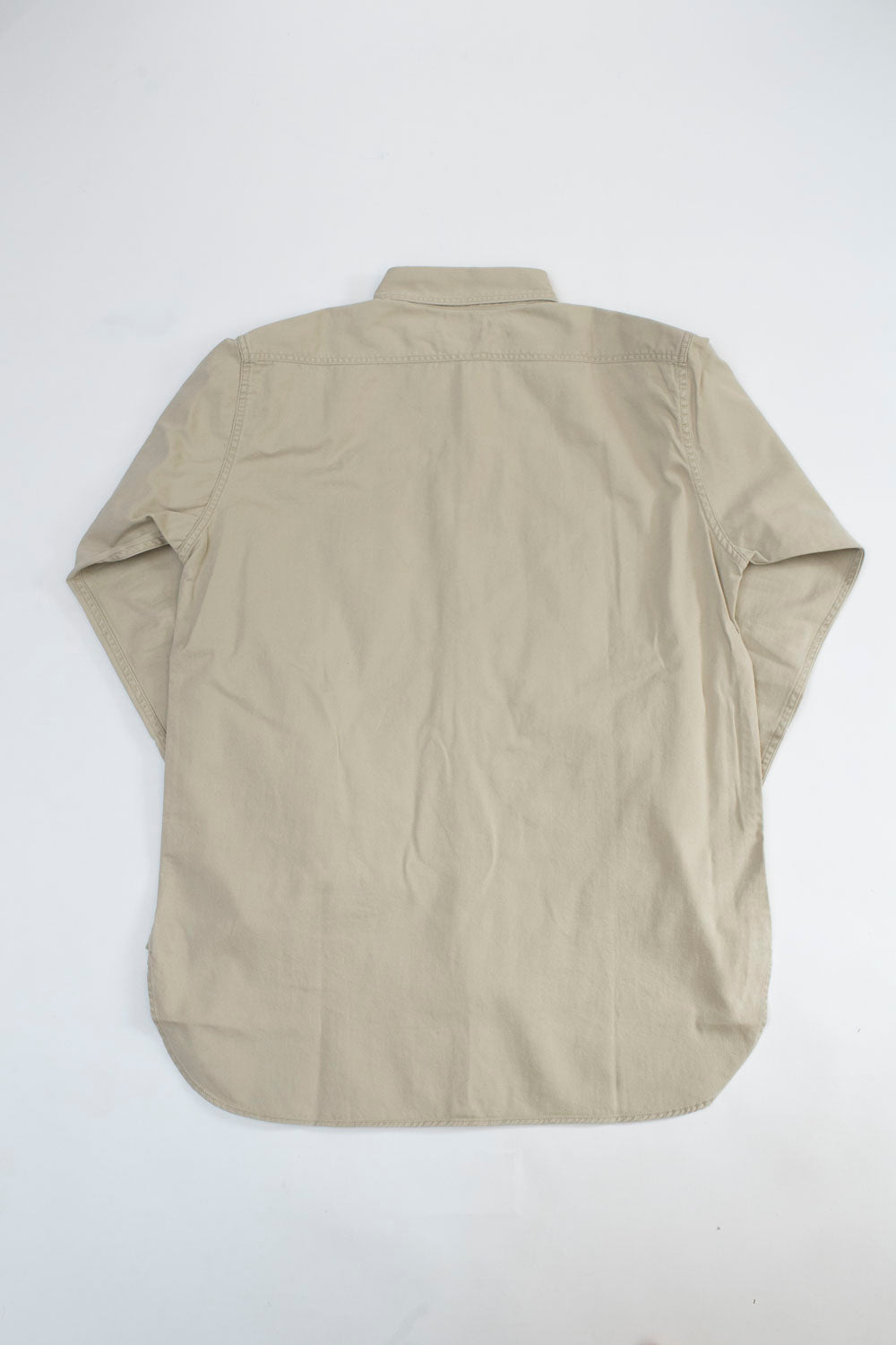 03-V8070- 67 - 1960s Twill Work Shirt Vintage Fit - Beige