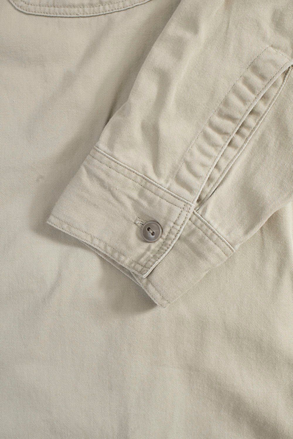03-V8070- 67 - 1960s Twill Work Shirt Vintage Fit - Beige